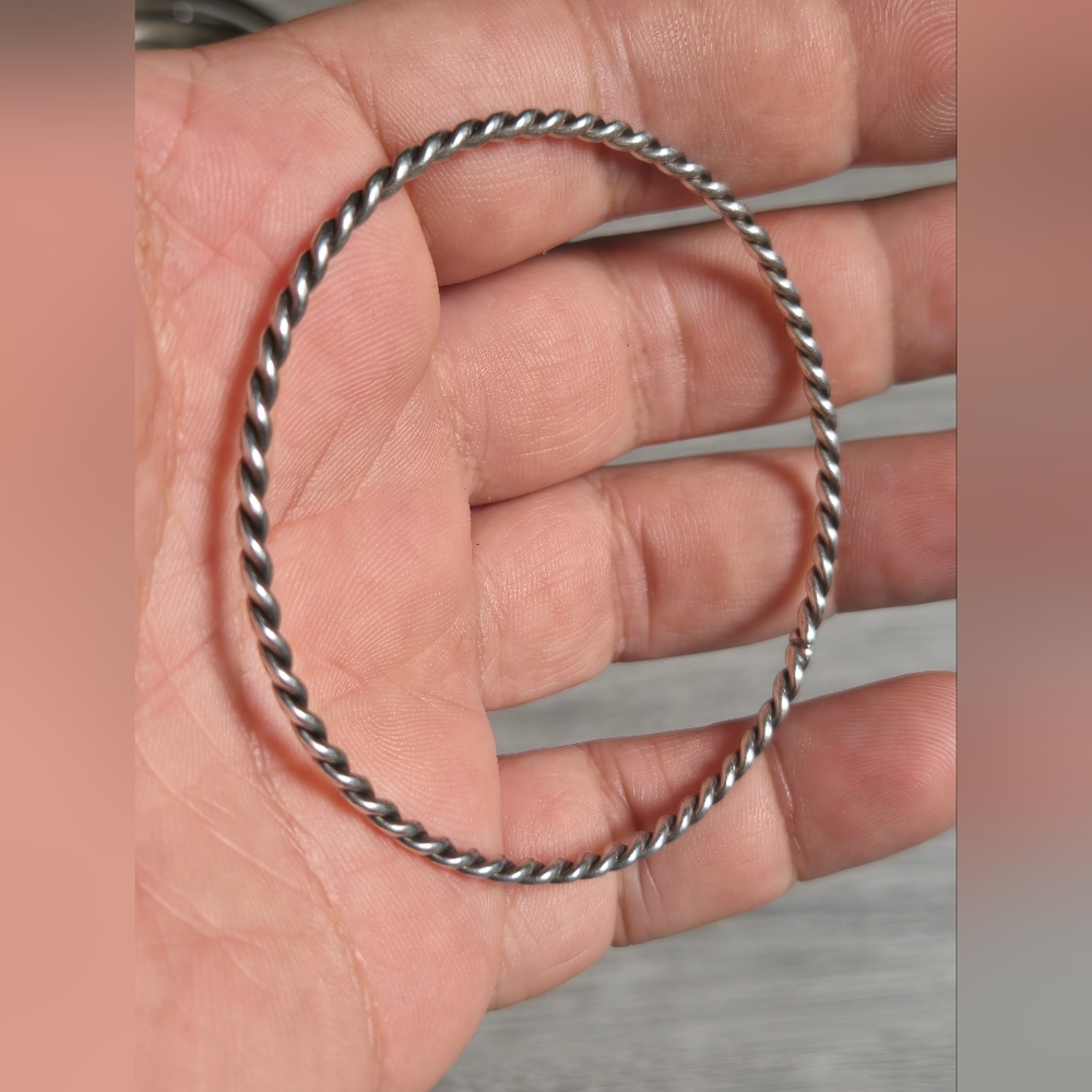 Twisted Vintage Sterling Silver Bracelet